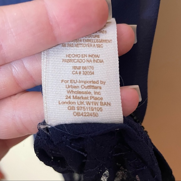 Free People Run With It Beaded Navy Tank Top - Picture 7 of 10